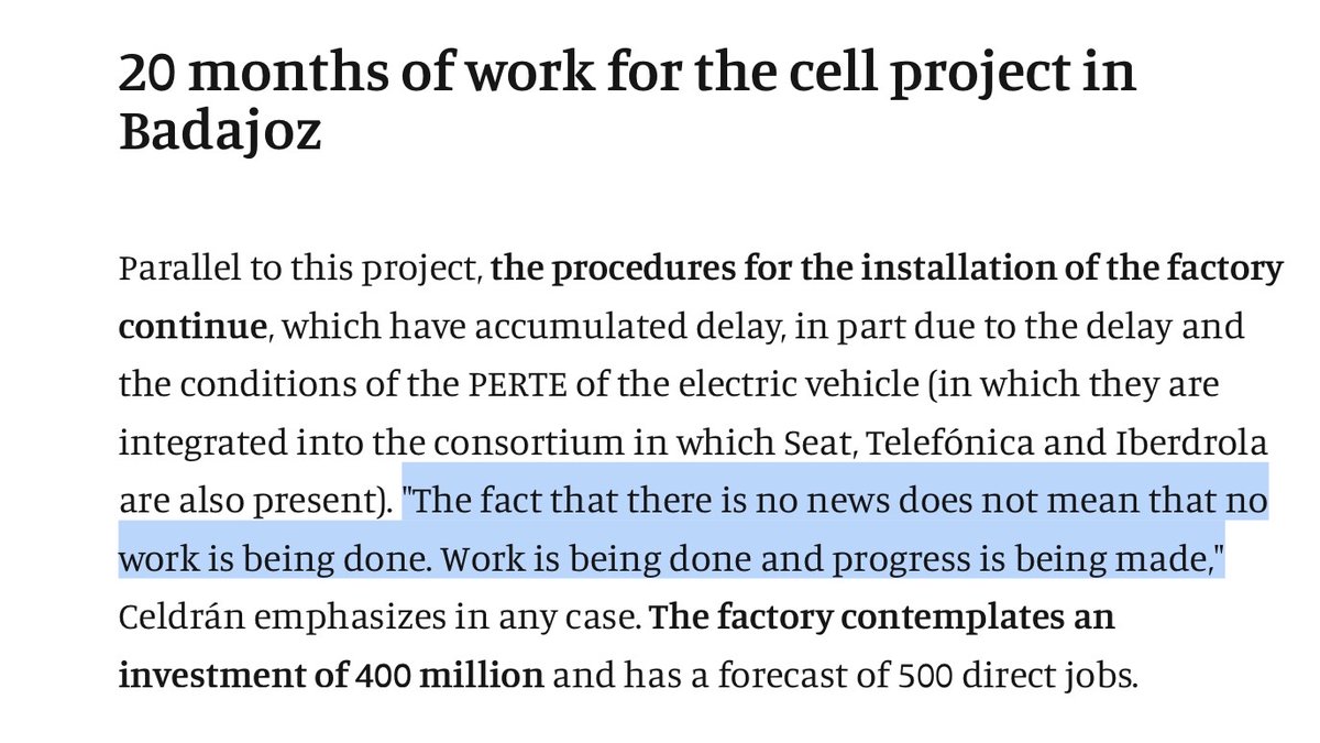 MaxHedgeroom's tweet photo. Doing some $IGEX DD & I came across a great quote from @MarioCeldran CEO of #Phi4Tech from Feb '22.
Keep in mind, VW just announced increased investment in the #PERTE project & they've been making a lot of news recently.
#patience #perspective https://t.co/l1oNmpKEah