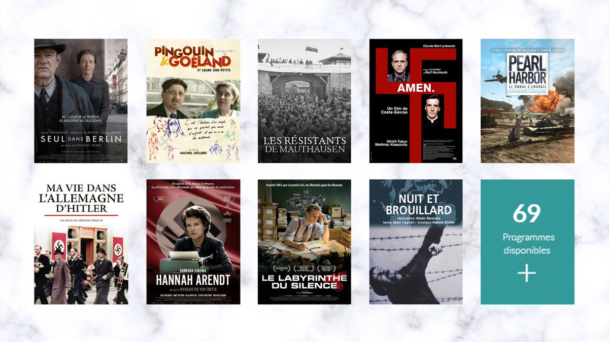 Le 8 mai célèbre la capitulation de l’Allemagne nazie et la fin de la Seconde Guerre mondiale en France.🕊️

Des films et documentaires poignants sur l’histoire de ce conflit sont à retrouver sur Médiathèque Numérique !
▶️ bit.ly/3b8Q7bP