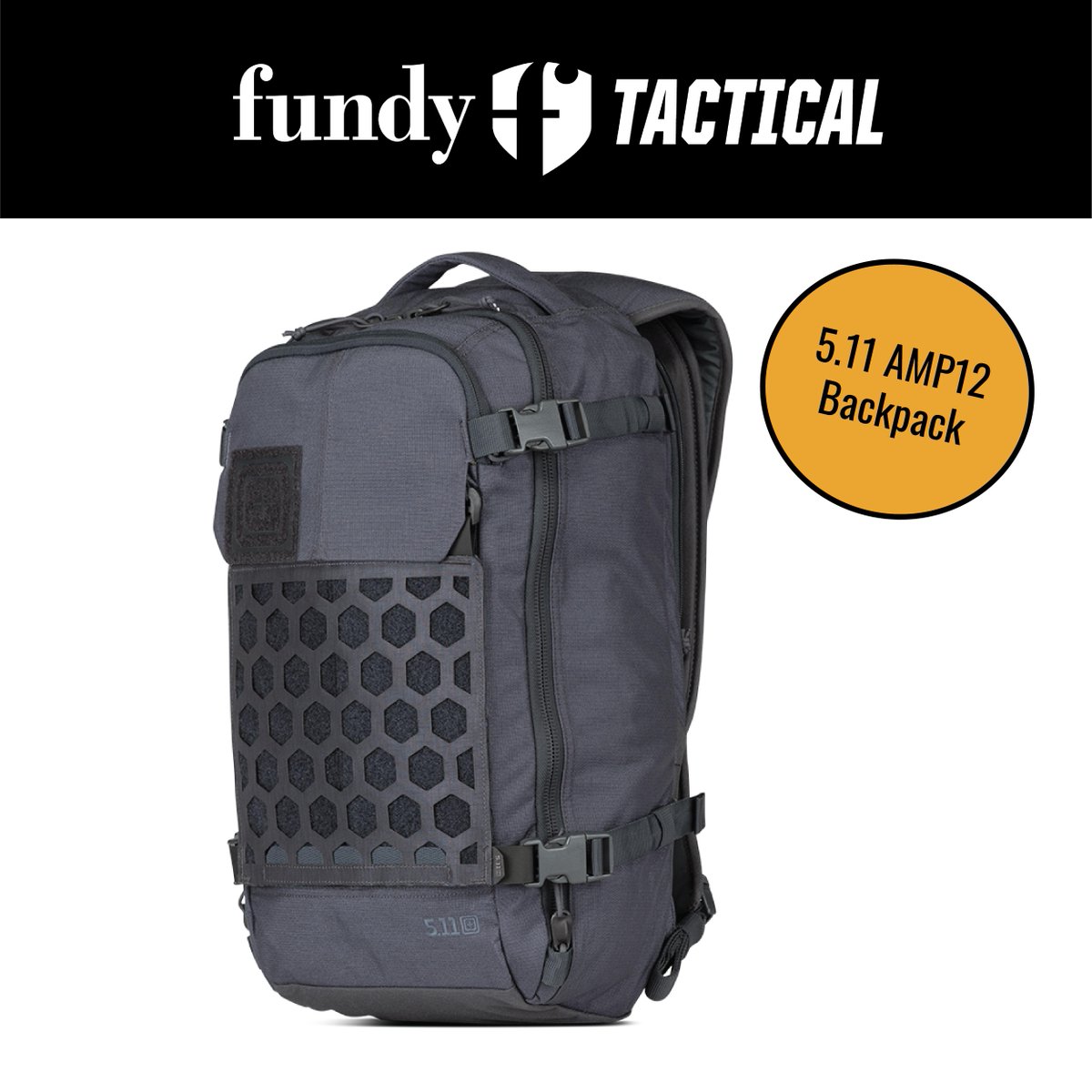 FundyTactical's tweet photo. Staff pick of the week:

Jason chose the 5.11 AMP12 Backpack for...

1. Its lightweight yet capable platform
2. The available gear-sets makes for a very versatile multi-platform system
3. The sleek and sharp appearance

#StaffPickoftheWeek #GearUp #511Canada https://t.co/CJmyoPHwlM