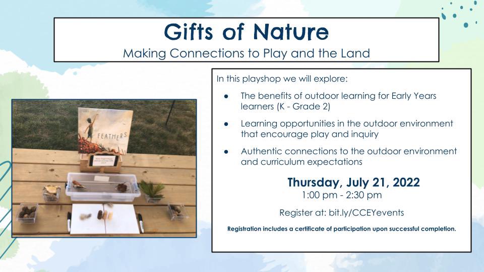 CoachesCornerEY's tweet photo. Invite playful experiences this summer for you and your learners. Register for a playshop today: https://t.co/71Sp2XC9hL #playshops Every registrant enters in to win @Peggles3d and @ScholasticEdCda prizes. Certificates are also available. @booklamations @a_thompsonclass https://t.co/DW5fWVUOXQ