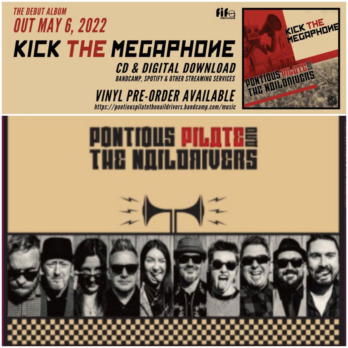 Sick shit of us going on about our new EP?? Well our @CorkFifa labelmates @thenaildrivers released their brilliant album 'Kick The Megaphone' today and if it's not on your bandcamp Fri list, it certainly should be. Do it, #supporttheartists #buythemusic ⬇️
…iouspilatethenaildrivers.bandcamp.com/album/kick-the…