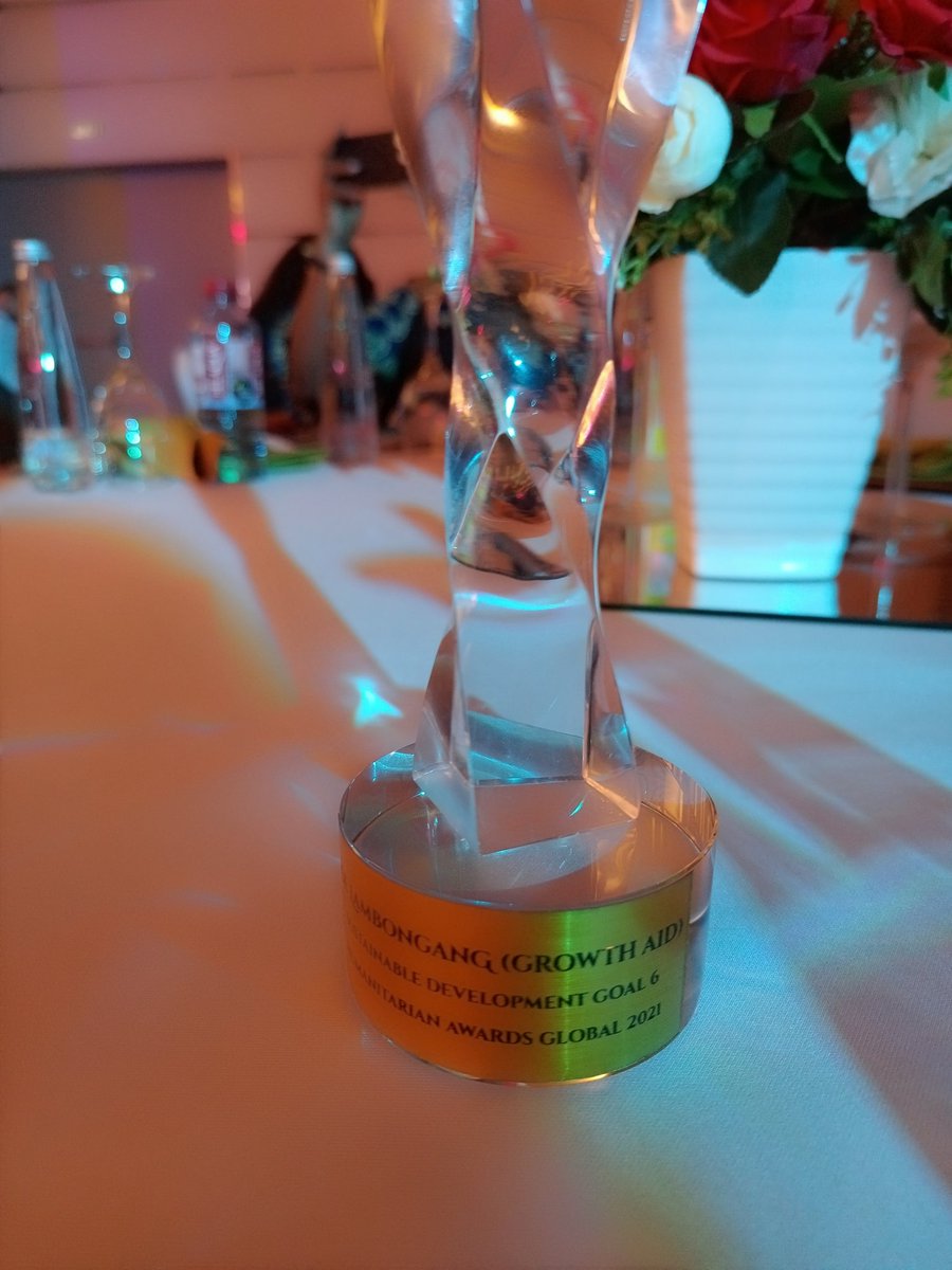 jangbiouk's tweet photo. It feels great to be recognized. Thanks, HAG for this award (SDG 6 Advocate) to GrowthAid! https://t.co/TMUVXWzvwU