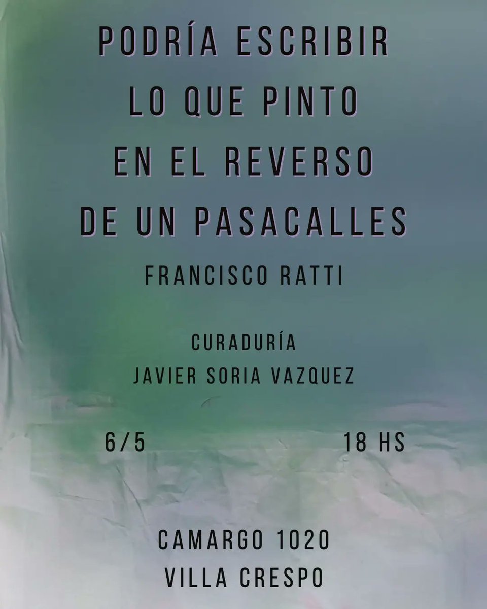 FranRatti's tweet photo. Today I open solo show in Buenos Aires 😁 https://t.co/J9gtjOehye
