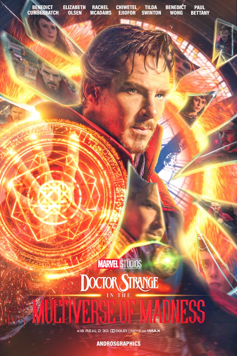 AndrosVisual's tweet photo. Hoy es el esperadísimo estreno de #DoctorStrange  #MultiversOfMadness 🎬

Os comparto el póster FanArt que he realizado. 🎨

Espero que os guste. ¡A disfrutar de la película! 🍿 https://t.co/zp87DYaKL8