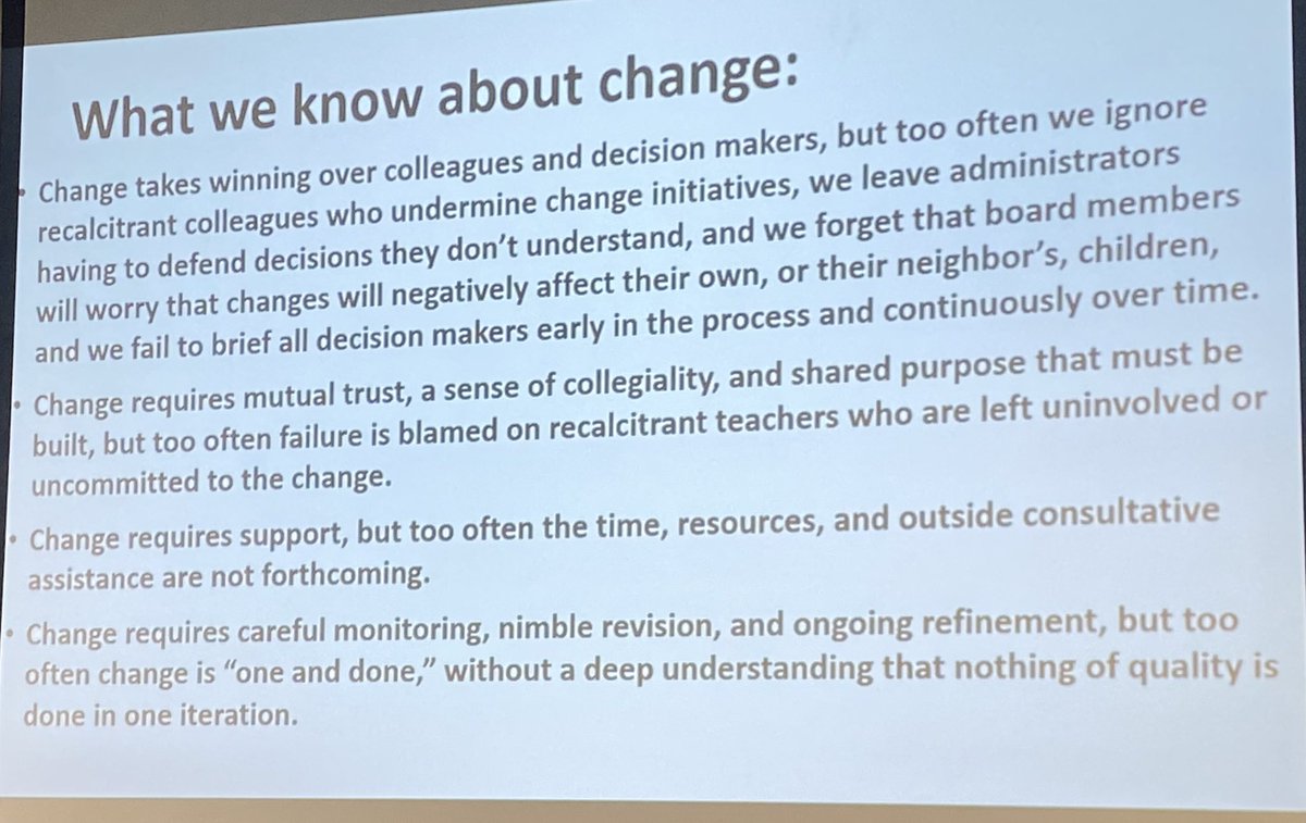 jenniferklawler's tweet photo. Change is hard, and won’t happen overnight @steve_leinwand #WisMath22 https://t.co/VRqYvpkc1I