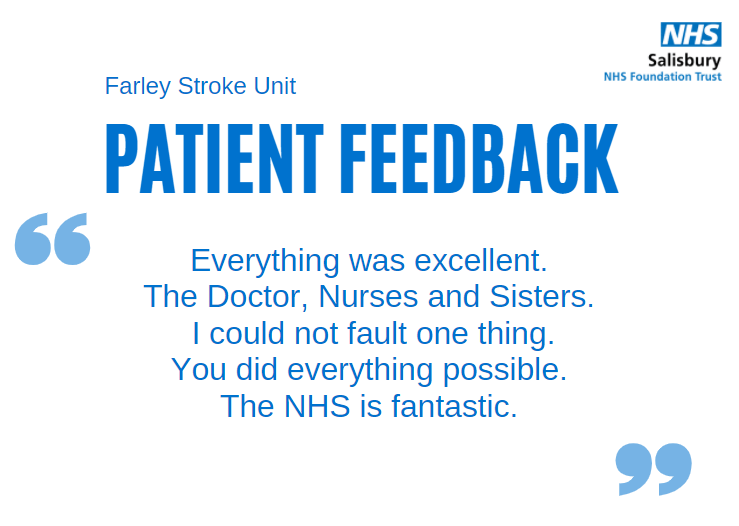 Some 'Fantastic' #FridayFeedback about our 'Excellent' Farley Stroke  Unit Team💙