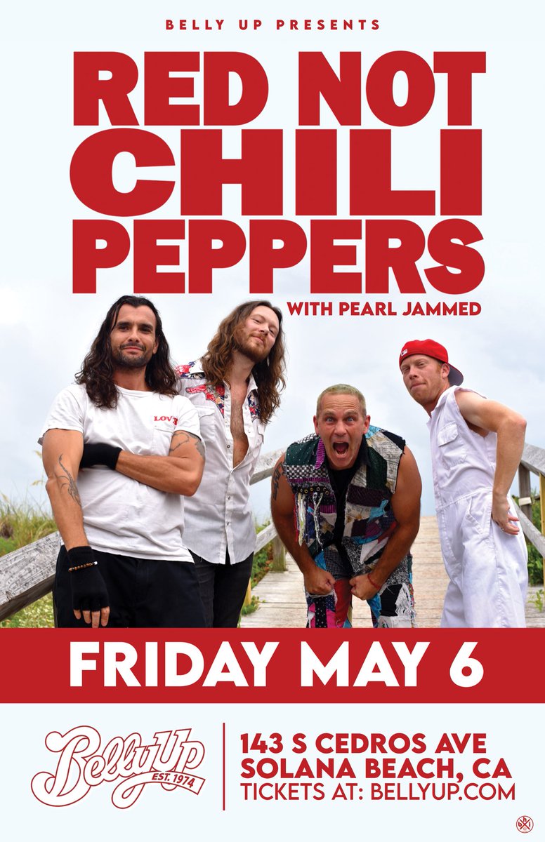 Tonight! Only about 50 tix left if you’re in the San Diego area come rock 🌶