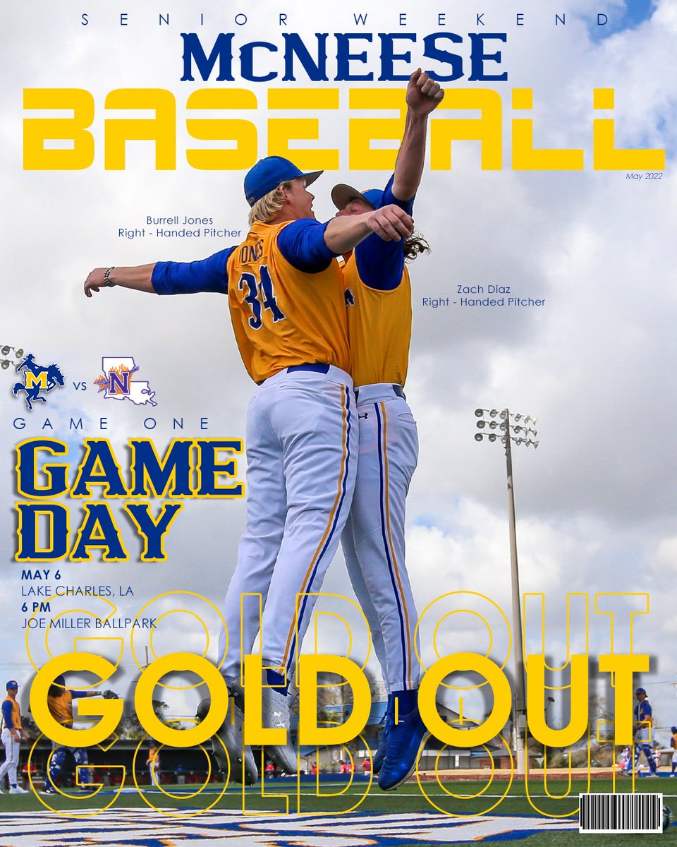 GOLD OUT GAME DAY🤠

🆚 Northwestern St. 
⏰ 6 PM
📍 “The Jeaux”
📊 bit.ly/3kyyrOb

#GeauxPokes | #FERDA