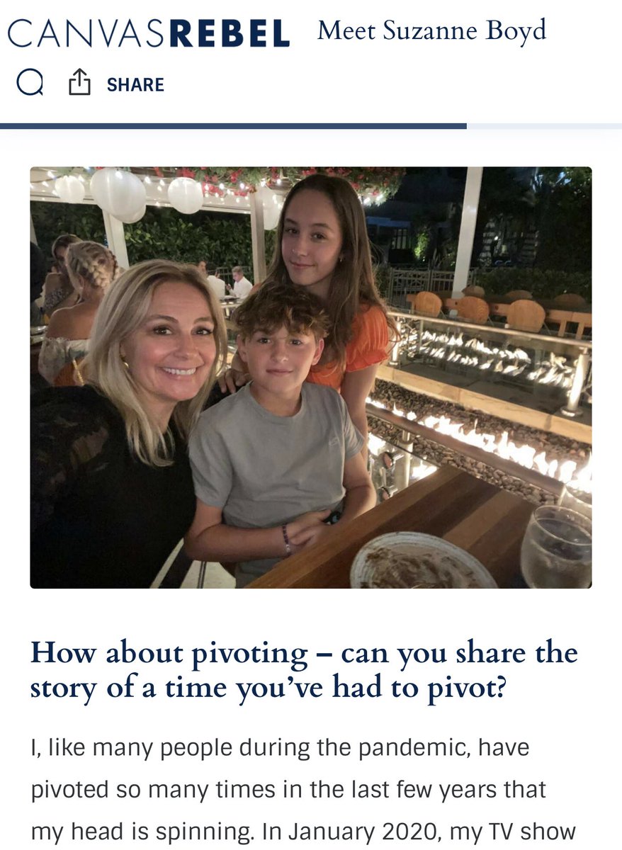 “Leaving the news business has also helped me personally. I have found a much more peaceful way to live. Our minds were never meant to consume so much information.”

What I’ve learned since leaving the news business: canvasrebel.com/meet-suzanne-b…