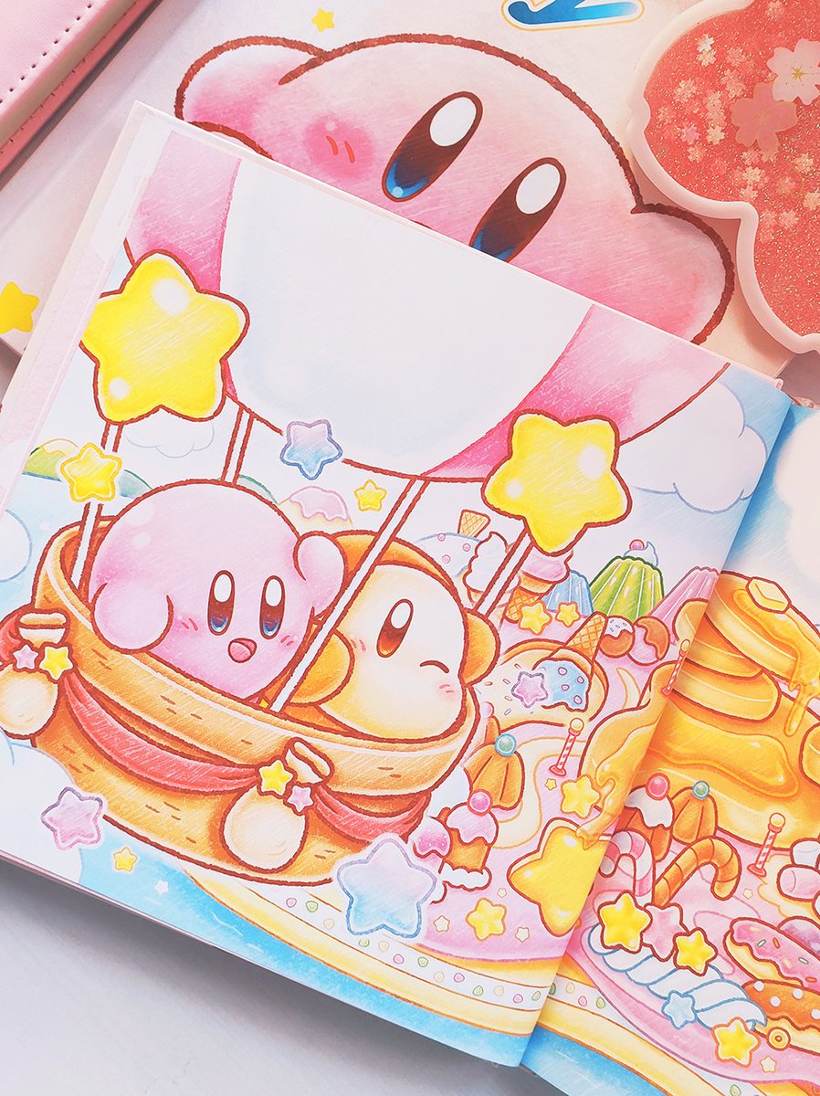 カービィ 「I have the cutest Kirby books 🥺💫 」|Laya🌷˖⁺‧₊ shop open!のイラスト