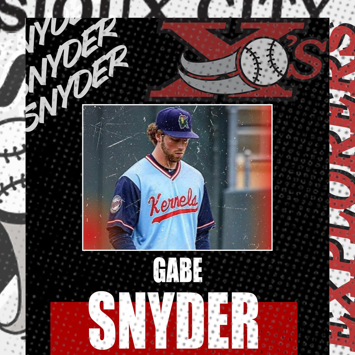 SiouxCityXs's tweet photo. How do you begin to replace the home run king of Sioux City? Obviously by adding another Home Run King of somewhere else. That happens to be @Gabe_Snyder 

Click here to find out where he holds a dinger 👑-->  https://t.co/CDIT6oe0b9 https://t.co/Plpi5FoaMY