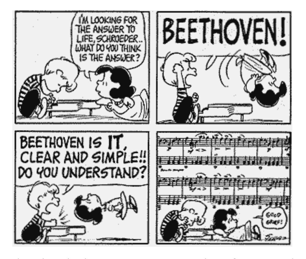 In case you haven't noticed, the snippets of musical score that appear in Charles Schulz' "Peanuts" comic strip are always accurate. "I have always tried to be authentic in this matter", Schulz said, believing that the actual notes are most visually evocative.