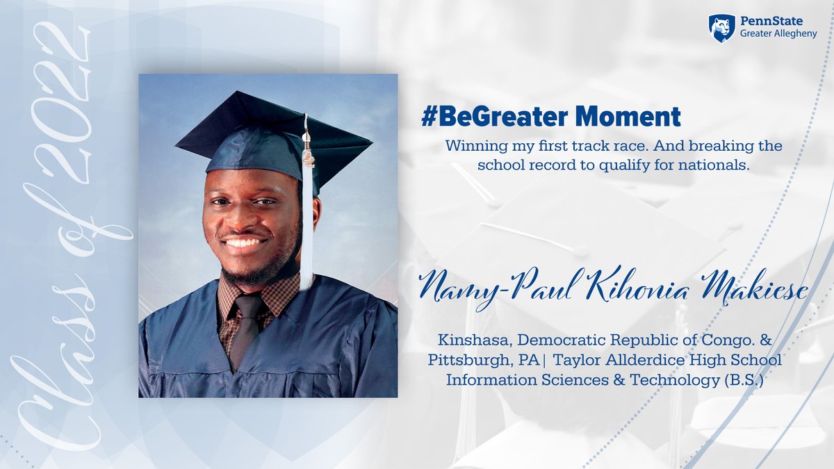 pennstatega's tweet photo. Our Commencement Ceremony goes LIVE in 1 Day! Before they walk across their stage, our graduates share their #BeGeater Moments! #WeAre #PennState #PSUGrad https://t.co/lZ6DtnfbHA