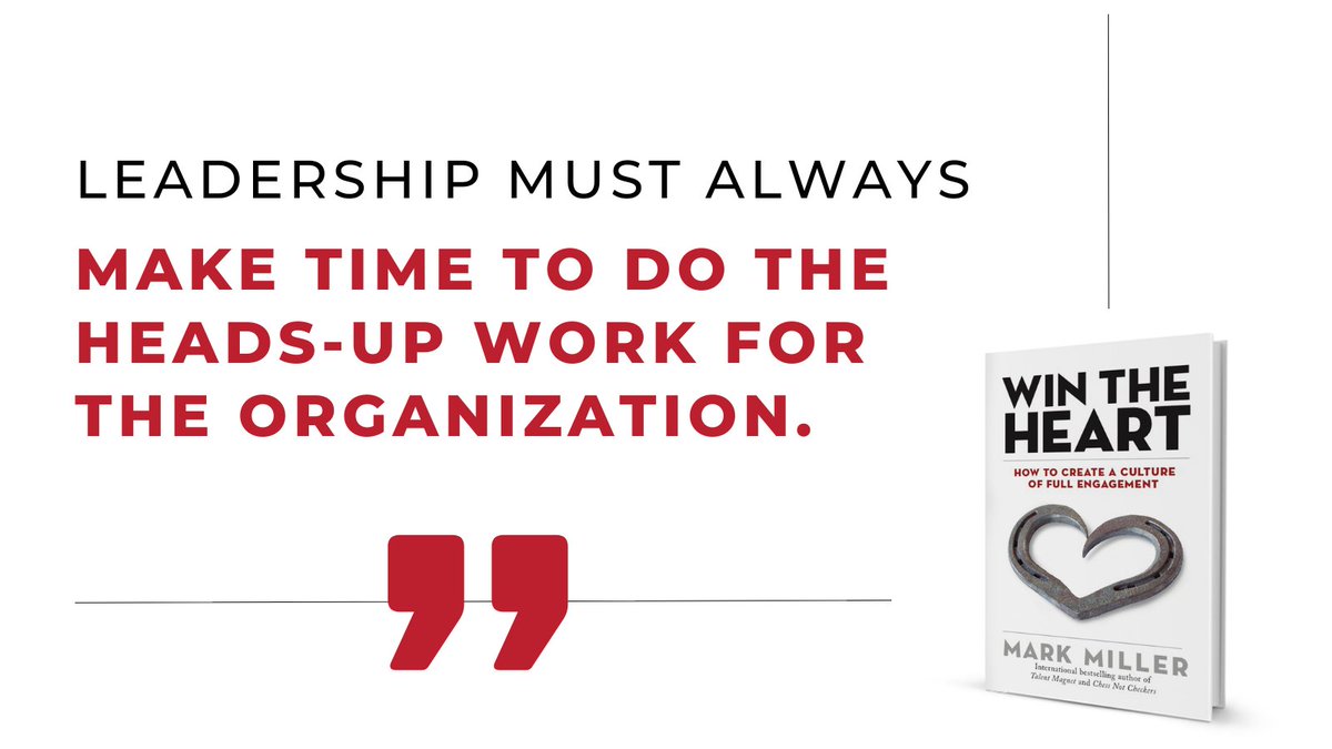 MarkMillerLeads's tweet photo. As leaders, we need to rise above the daily distractions and be sure to invest enough time TODAY to ensure we will have a better TOMORROW.
#WinTheHeart #SmartLeadership #BeSmart https://t.co/4nUbYIQ4vH