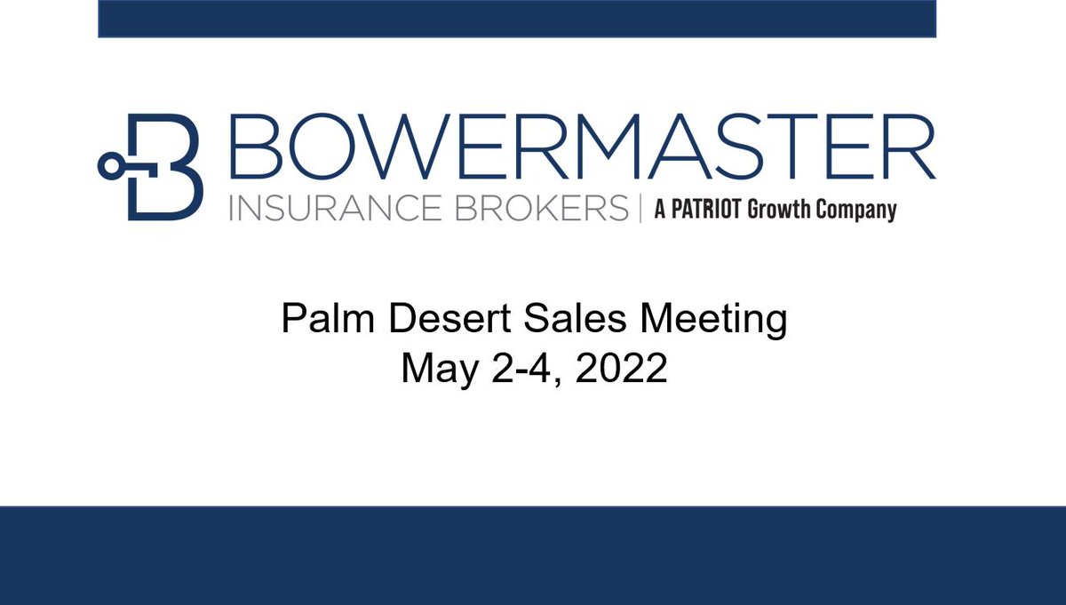 AdamBowermaster's tweet photo. Lots of fun, laughs, new memories, and progress made at our sales meeting in Palm Desert this week. Took a deep dive into recruiting and acquiring great partners.  What a rewarding industry, and what a great work family to be a part of!  @Bowermasterins. https://t.co/iVwBO0XIxU