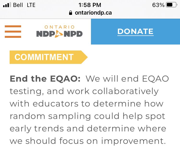CarolCampbell4's tweet photo. Pleased to see both @OntLiberal (left photo) & @OntarioNDP (right photo) platform commitments to end current EQAO & develop new, appropriate assessment system for #OntEd. #OntEdAssessment review in 2017-18 identified clear need for changes, even more urgent in COVID times #OnPoli https://t.co/o3oMoU5zVA