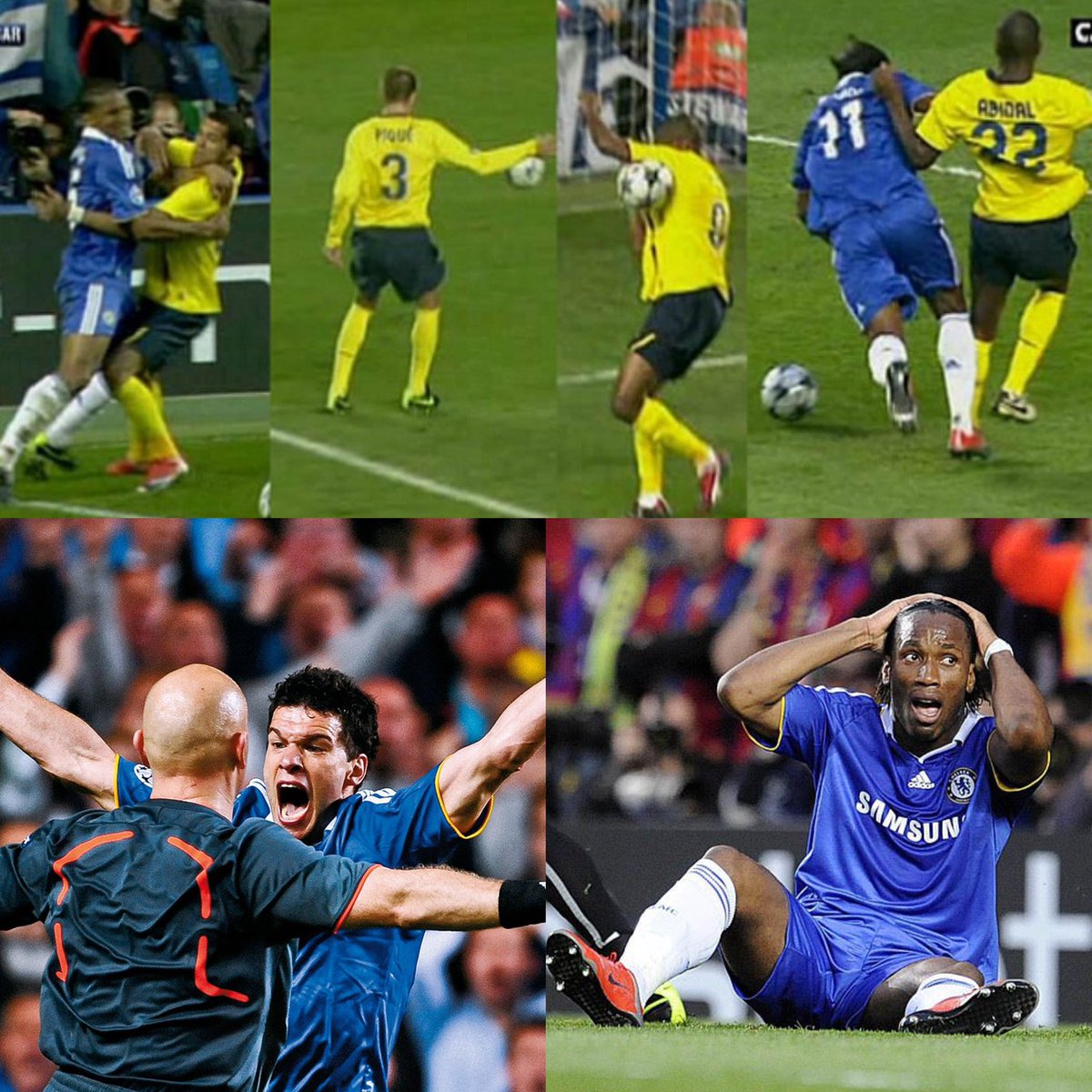 SoyFan10's tweet photo. 🚨 MÁQUINA DEL TIEMPO:

Se cumplen 13 años del que es reconocido mundialmente como el robo del siglo en la UEFA Champions League. El día en que todo el mundo vio como un árbitro eliminó al Chelsea para que el Barcelona llegara a la final.

EL ESCÁNDALO DE STAMFORD BRIDGE. https://t.co/AHZx5EaGU9