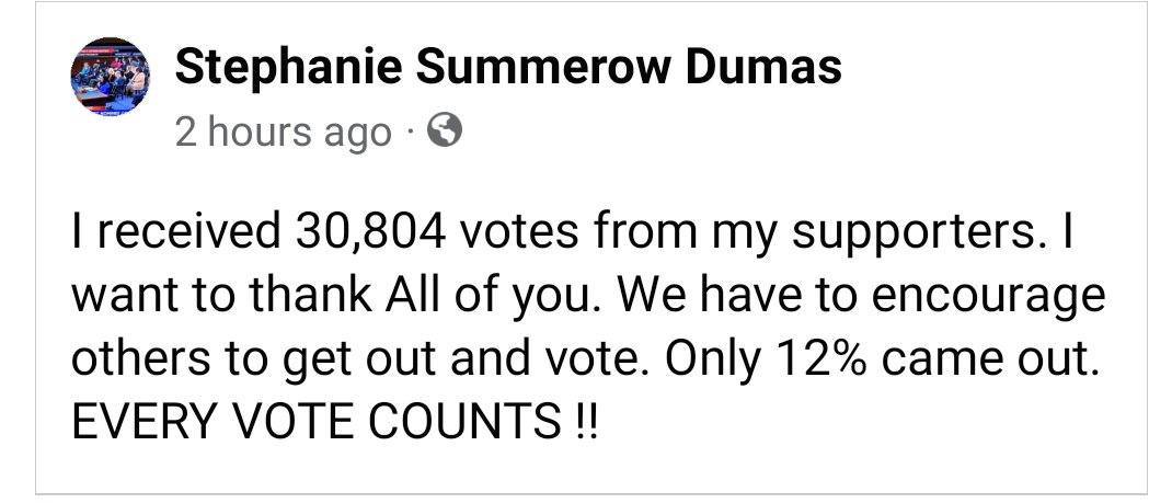 reelectdumas513's tweet photo. Thank you Hamilton County. Next General Election and I know the voter turnout will be better! #ReElectDumas513 https://t.co/l1mhf7CxbQ