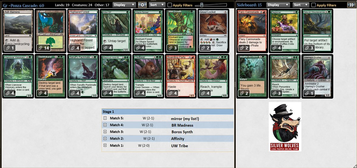New 🏆with "Almost-Mono-Green-Ponza-Value" #mtgpauper