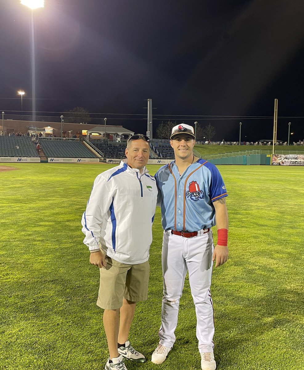 Great time catching up with a former player of mine <a href="/nickymoo33/">Nick Matera</a> and watching him still driving balls into the gap! @blueclaws