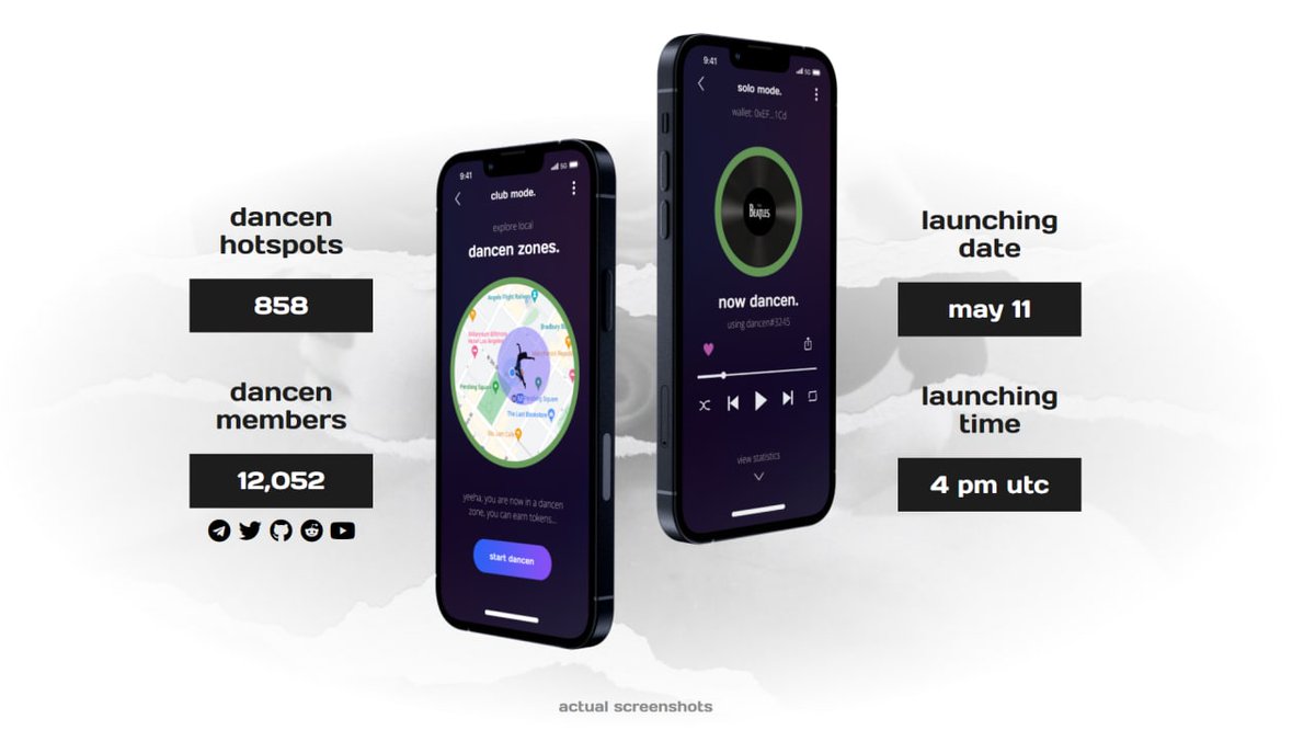 dancenclub's tweet photo. Welcome to dancen! 💃

dancen is a dance-to-earn concept embedded in a Web3 lifestyle application where users can earn $dancen tokens by dancing. 

Launching may 11th - 4 PM UTC on PinkSale.

#PinkSale #BSC #crypto #Binance #presale #NFT https://t.co/ribGnqHQVB
