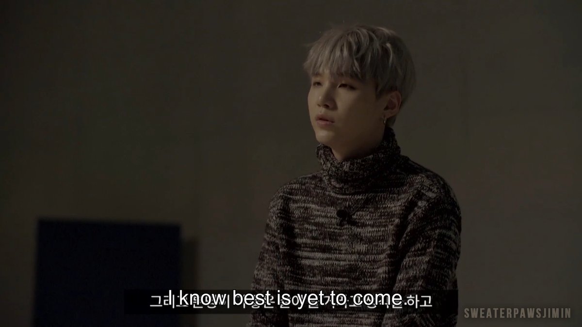 jkyoongs's tweet photo. in the hyyh epilogue concert bts were asked "whatis at the end of this beautiful moment?" and namjoon answered "i lost the beauty ive found...that wont be a downfall cos i'll find value in it and PROVE it to the world" and yoongi answered "i know the best is YET TO COME" OH https://t.co/iEc1JpcUY5