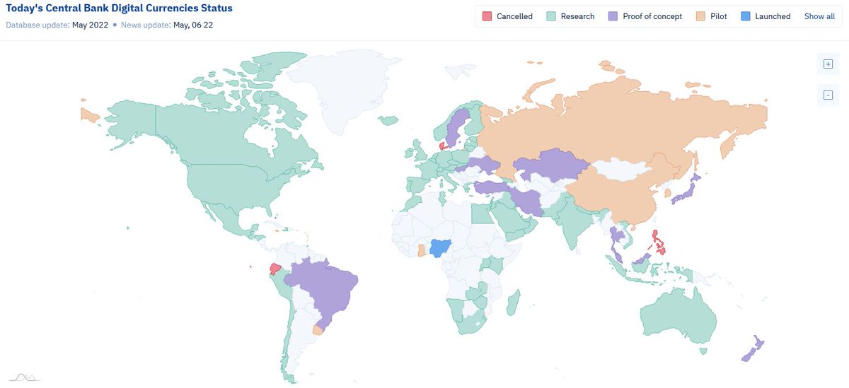 Jonas__Gross's tweet photo. Almost 90% of #centralbanks are engaged in some state of central bank digital currency (#CBDC) initiatives. We are thrilled to announce another update to our #CBDCTRACKER! https://t.co/PsuFdqRJ05
Important Updates include:
🇭🇳 🇹🇹 🇸🇩 🇷🇼 🇲🇽 🇲🇾 🇯🇵 🇮🇷🇧🇷 https://t.co/vXCKbDxiC1