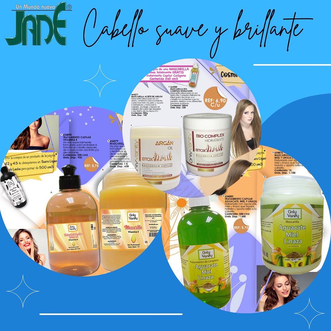 jadeenlinea's tweet photo. Cabello suave y brillante.✨

👉🏻Accede a nuestro folleto en 
https://t.co/slnMpLqWsu 

#cabellosuave #cabellobrillante #cabellohidratado #cosméticos #belleza #jadevenezuela #jadeenlinea https://t.co/TRScUBLShf