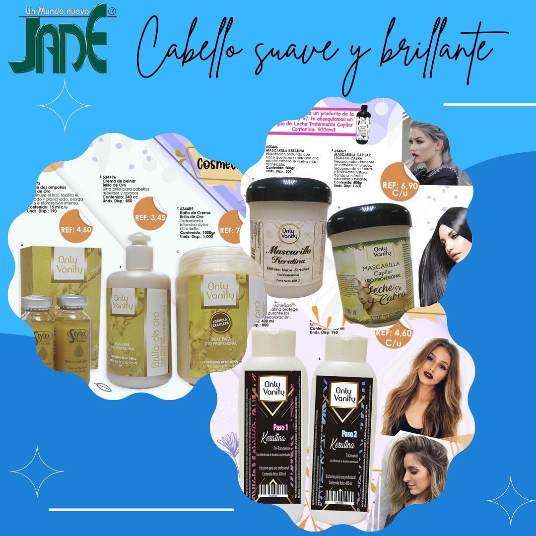 jadeenlinea's tweet photo. Cabello suave y brillante.✨

👉🏻Accede a nuestro folleto en 
https://t.co/slnMpLqWsu 

#cabellosuave #cabellobrillante #cabellohidratado #cosméticos #belleza #jadevenezuela #jadeenlinea https://t.co/TRScUBLShf