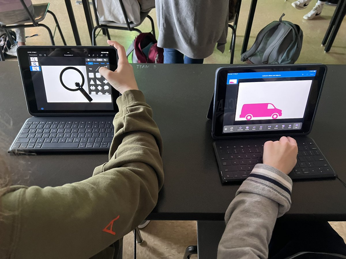 degroote44's tweet photo. Ss getting to play with the digital tools before they create their projects to demonstrate their learning of chemistry! Everyone needs a chance to play! ✨ #keynote #clips #stopmotion @AppleEDU #edtech #creativity #smswaukee https://t.co/FH8COQsnkm