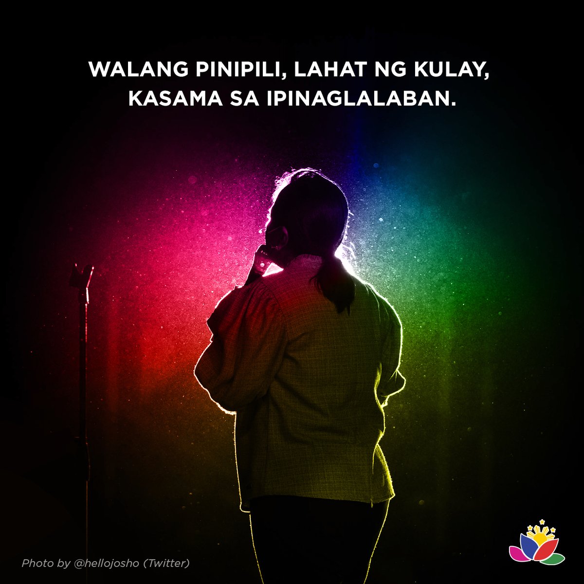 bamaquino's tweet photo. Walang pinipili, lahat ng kulay, kasama sa pinaglalaban.

#IbotoNa10Pilipinas
#AngatBuhayFilipino https://t.co/2vptX8jsU8