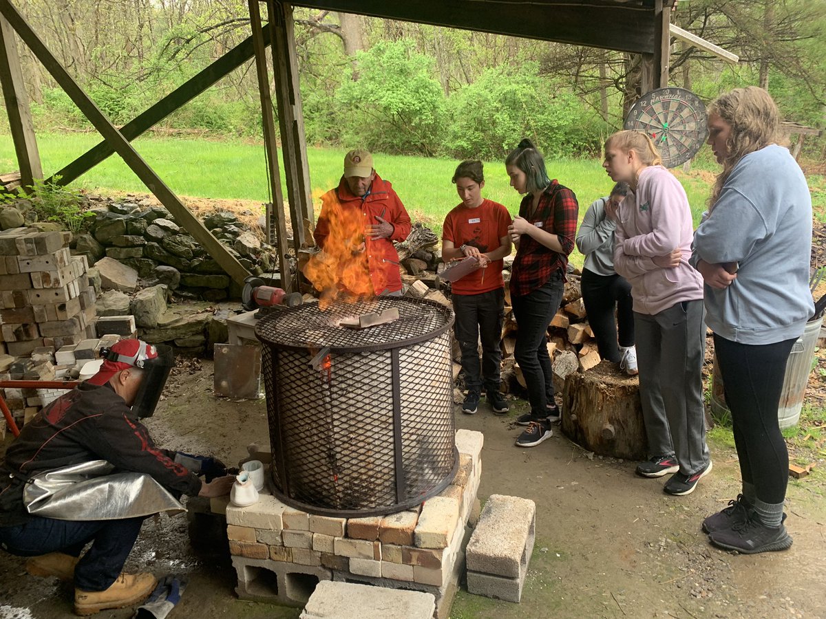 krhsarts's tweet photo. Amazing day in the rain, keeping warm by the kiln! Thanks @petersvalley #thisiskrhs https://t.co/h1ZrhrHGX3