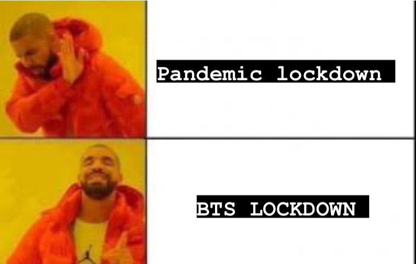 KingstanBangtan's tweet photo. Don’t bother us, we’re on a BTS lockdown. https://t.co/irWp19fF99