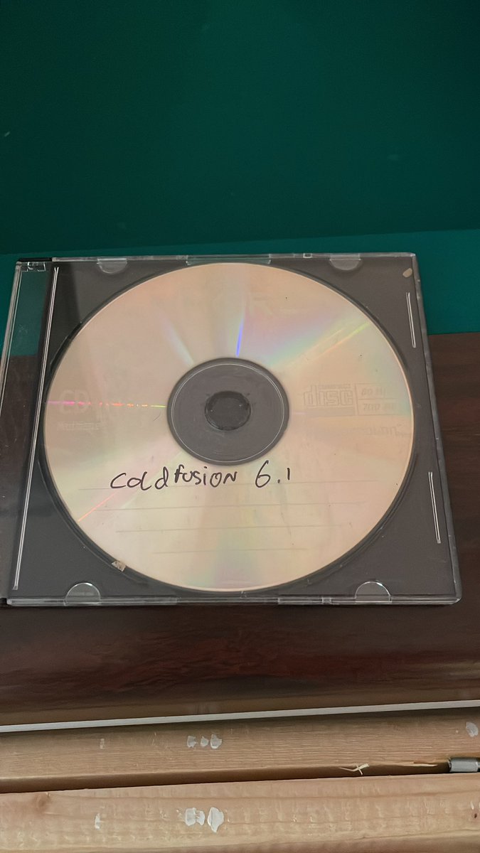 mvanleest's tweet photo. Cleaning up my old stuff… #coldfusion #macromedia https://t.co/EVdE6sMi7W