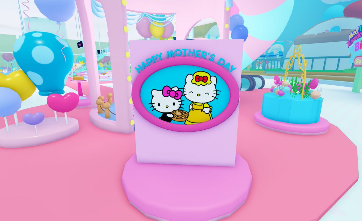 RockPandaGames's tweet photo. Limited items for Mother's Day!❤️
We're celebrating this upcoming occasion on the store floor🎀
Come celebrate this great day with us!🙌
Join us to get the souvenir~
#hellokitty #Roblox 
https://t.co/onyM7IBdbR https://t.co/ijLmVnzbCK