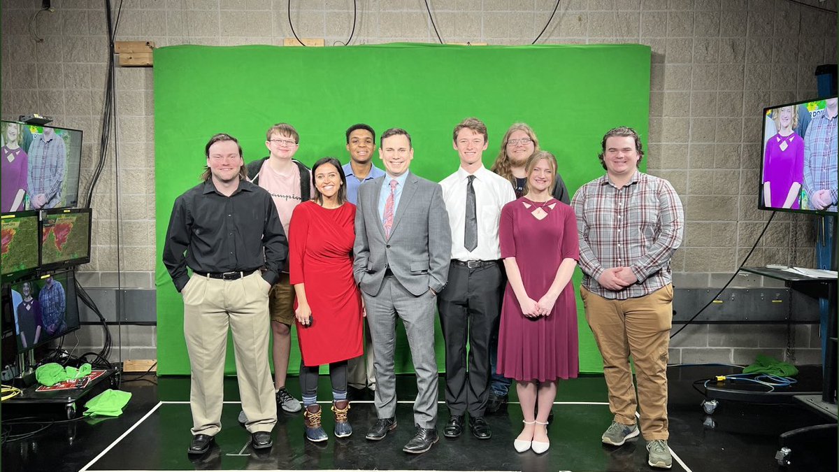 CysEyes's tweet photo. We would like to thank @ChrisGWxKCCI and @AnneCKCCI for hosting us on our studio visit this week to wrap up a great semester of Cy’s Eyes on the Skies! #iawx #isu #cyseyes https://t.co/IV2RuoOSRc