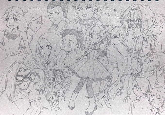2年前にアナログで描いた推しNLCPなんですが全然描ききれてないしまたやろうかなっと 