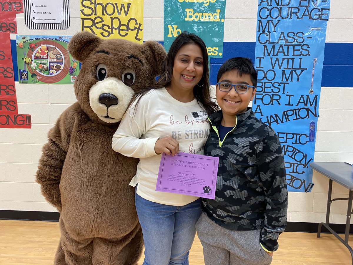 BCEfamily's tweet photo. We are so grateful for all the help and support we receive from our Pawsitive Parents! So much fun recognizing them at our @BearCreekElem pep rally today! https://t.co/N1TDnpLlr9