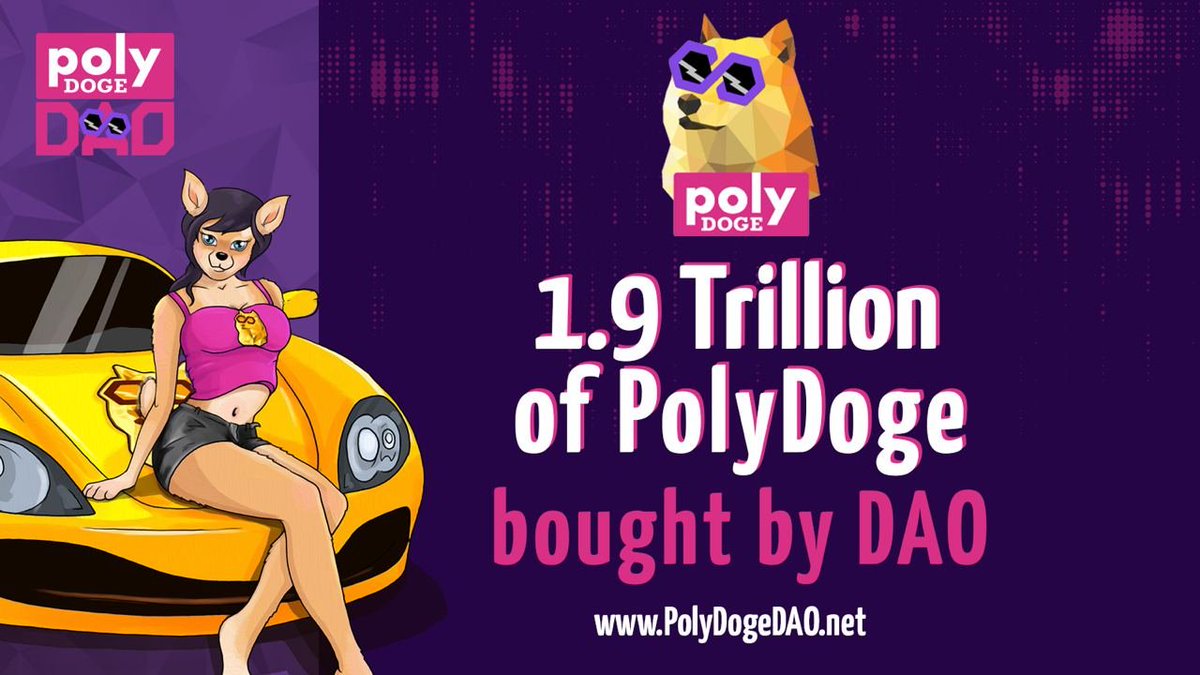 pat_mcpat's tweet photo. Today, the first buy back happened on #PolyDoge from the DAO. For those who questionned how subproducts benefit #PolyDoge, you just got a small taste of what's to come.

Buy backs will happen randomly and on random wallets to avoid frontrun.

#PolyDoge is king https://t.co/olad8shKhs