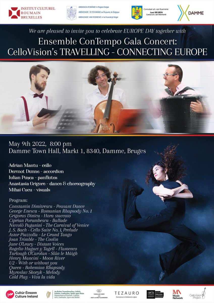 Culture_Ireland (@culture_ireland) on Twitter photo <a href="/culture_ireland/">Culture_Ireland</a> is delighted to support Cellovision, this Sun. 9 May at Damme Hall, Bruges, to celebrate #Europeday. Tkts are SOLD OUT, but there will be 20 available on the day so get your name on the guest list by emailing ligia.marin@icr.ro
<a href="/RteContempo/">RTE CONTEMPO QUARTET</a> <a href="/VisionCello/">CelloVision Project</a> <a href="/culture_ireland/">Culture_Ireland</a> is delighted to support Cellovision, this Sun. 9 May at Damme Hall, Bruges, to celebrate #Europeday. Tkts are SOLD OUT, but there will be 20 available on the day so get your name on the guest list by emailing ligia.marin@icr.ro
<a href="/RteContempo/">RTE CONTEMPO QUARTET</a> <a href="/VisionCello/">CelloVision Project</a>