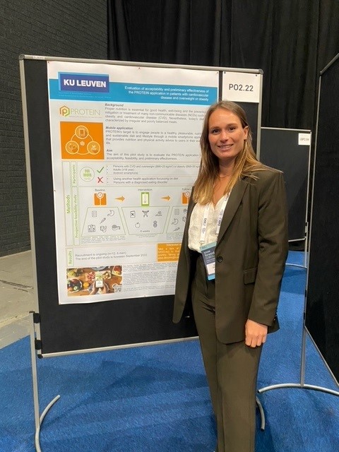 Great poster presentation of <a href="/elisedecorte/">Elise Decorte</a> at #ECO2022 of the design of the pilot study which will run <a href="/KULeuven/">Sam Van Campenhout</a> @CVEP <a href="/KULeuvenPT/">KU Leuven PhysioTher</a> of the @proteinEU project.  <a href="/EASOobesity/">EASO</a>