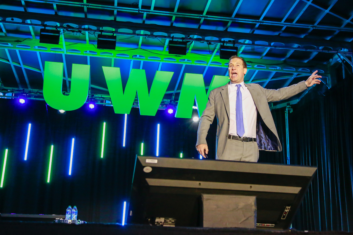 UWMLife's tweet photo. It was surreal to have @TomBrady and @JimGrayOfficial here motivating us at our company rally. From one 7-time champion to another, thank you! https://t.co/Xuzvzw3XVq