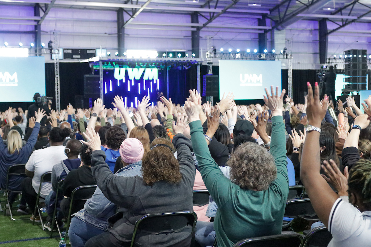 UWMLife's tweet photo. It was surreal to have @TomBrady and @JimGrayOfficial here motivating us at our company rally. From one 7-time champion to another, thank you! https://t.co/Xuzvzw3XVq
