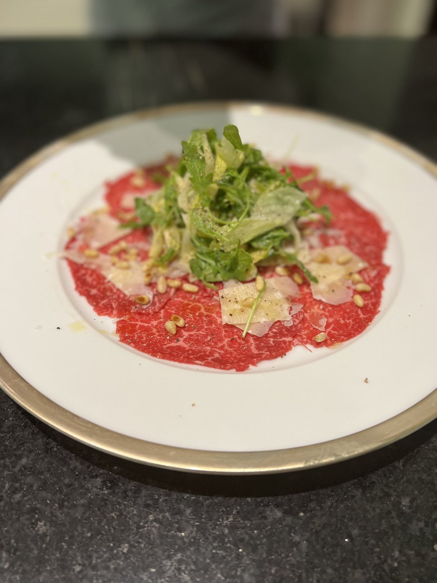 Aus Purebred Wagyu Filet 8/9+ Carpaccio  prepared for me by one of my chef clients.