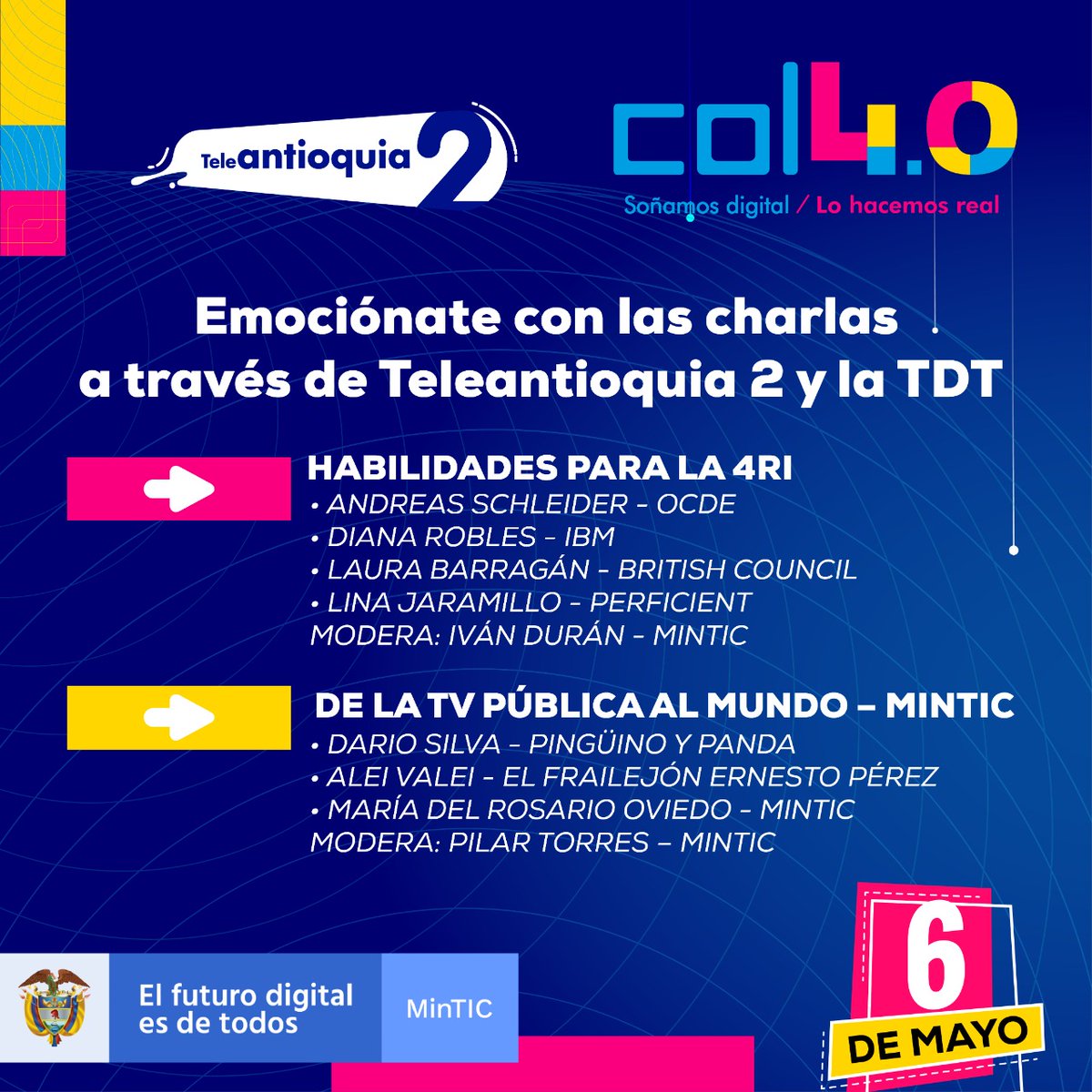 Teleantioquia's tweet photo. Ya comenzamos otro emocionante día de charlas sobre desde @Col4punto0
 💻📲. Con lo mejor del desarrollo tecnológico y digital del país.

🔴 En vivo por la señal de #Teleantioquia2
https://t.co/qnxv2e0OMb 

#Colombia40 #EduMóvil #DalePlayGo https://t.co/64UQLdmdaX