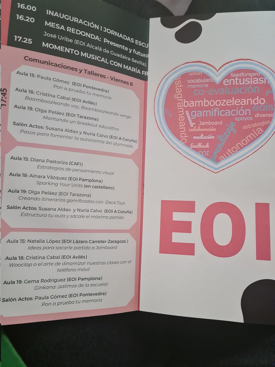 EstherMartinez's tweet photo. Es que el profesorado de #EEOOII es muy loco y friky
La locura la hay que contagiar en los claustros.
¡Potenciar la interacciòn es la clave! @en_escuelas #IJornadaEscuelasAmigas 
@leaesasin @carolinasaeber https://t.co/p606y3bfNY