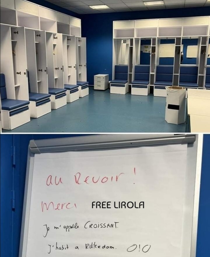 VVisibilio's tweet photo. Ecco come hanno lascialo lo spogliatoio, i giocatori del Feyenoord, ieri sera dopo il match contro il #Marsiglia. #Marseille #UECL #freelirola
😂😂😂 https://t.co/qvZToDtgqQ