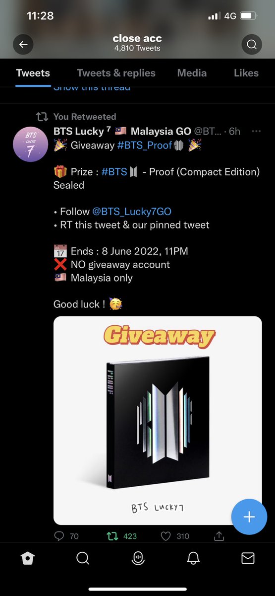 dablueskyy's tweet photo. @BTS_Lucky7GO done babe and thank you for making a GA. Semoga u sentiasa dimurahkan rezeki selalu https://t.co/axSU7xXmbi