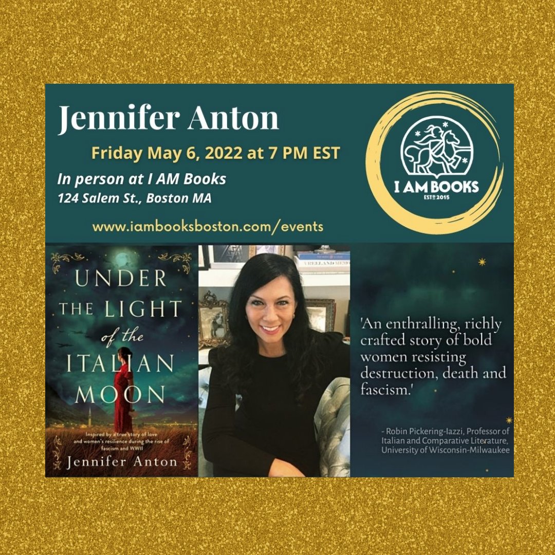 Tonight! Meet NOIAW member from London, Jennifer Anton at IAM Books in Boston. 

#italianamericanauthor #italianamericanwomen #italianamerican stories #noiaw