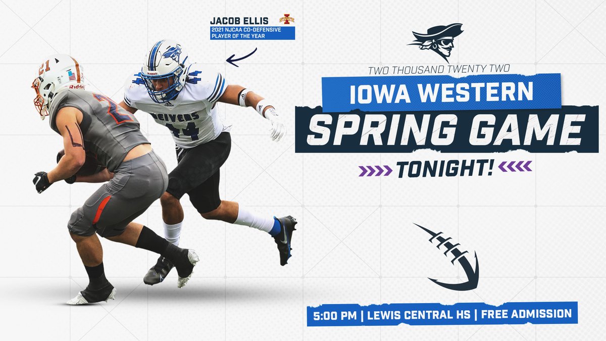 🚨 GAMEDAY! 🚨

🏈: <a href="/ReiverFootball/">IWCC Reiver Football</a>'s BLUE/WHITE Spring Game
📍: Lewis Central HS
⏰: 5:00 PM
🎟️: FREE ADMISSION

#SailsUP